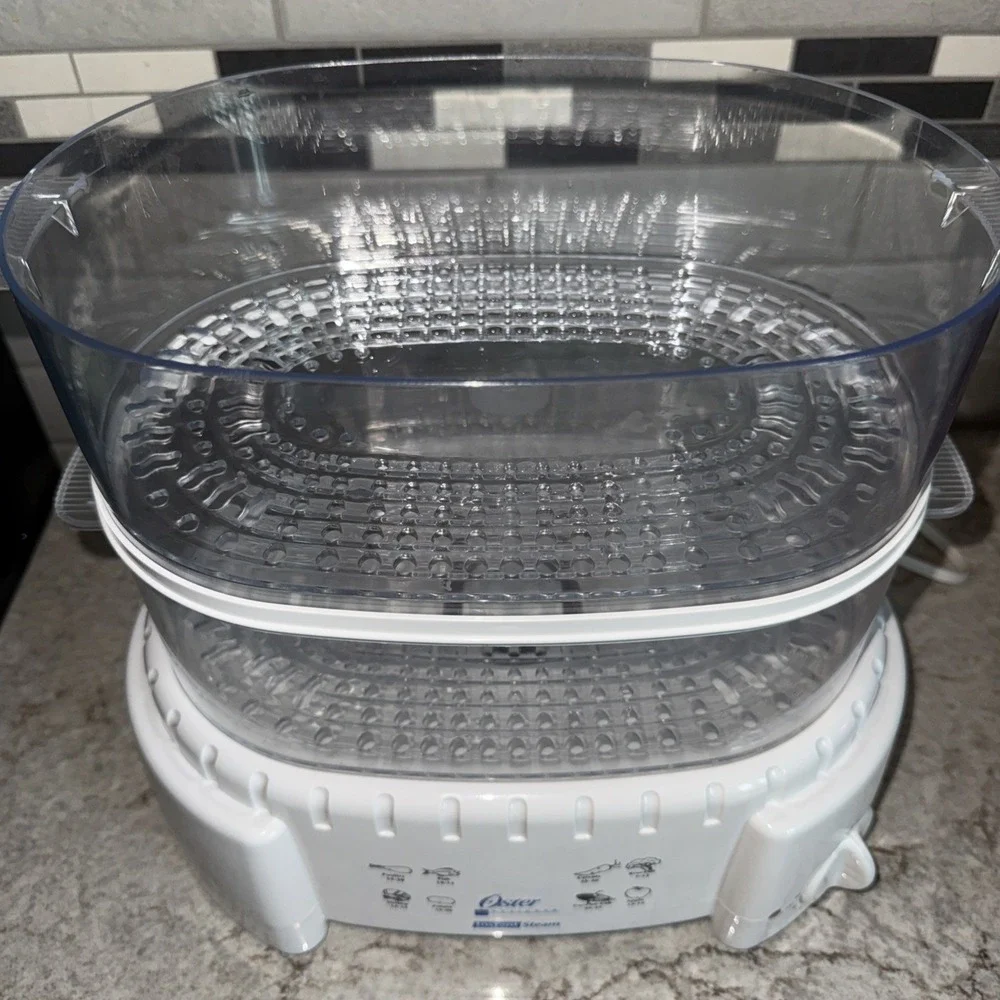 Sunbeam Oster Instant Steam 4711 Food Rice Steamer 2 Tier 6 Quart Clean Works